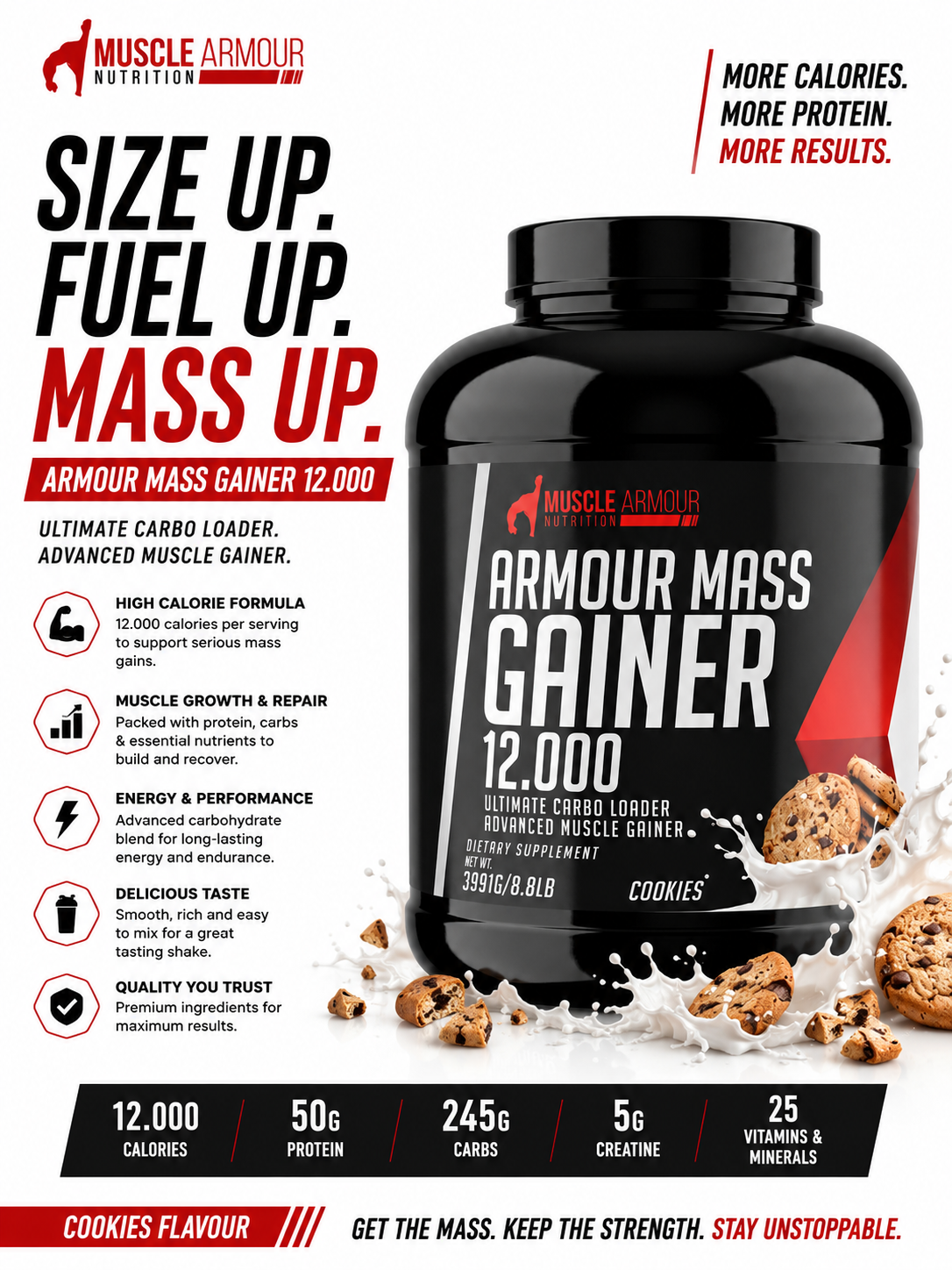 Mass Gainer infographic